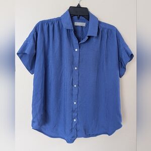 Everlane The Japanese GoWeave Light Square Shirt, Steel Blue (SIZE 2)